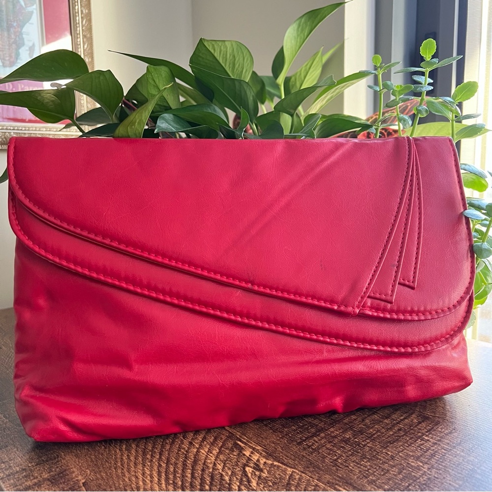 Vintage Red Clutch Bag